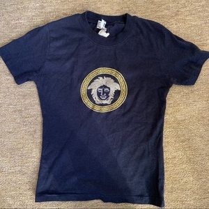 gianni versace navy blue top short sleeve